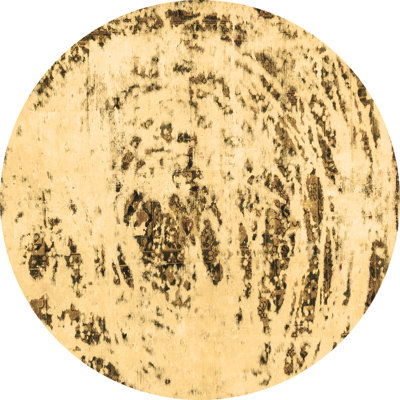 Tapis brun abstrait lavable à la machine 2330 Abstract
