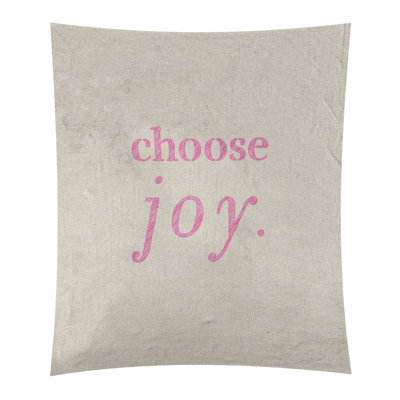 Tapisserie de polyester, choisir la joie citation