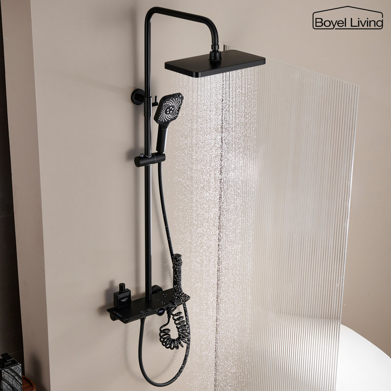 Pomme de douche double avec valve brute