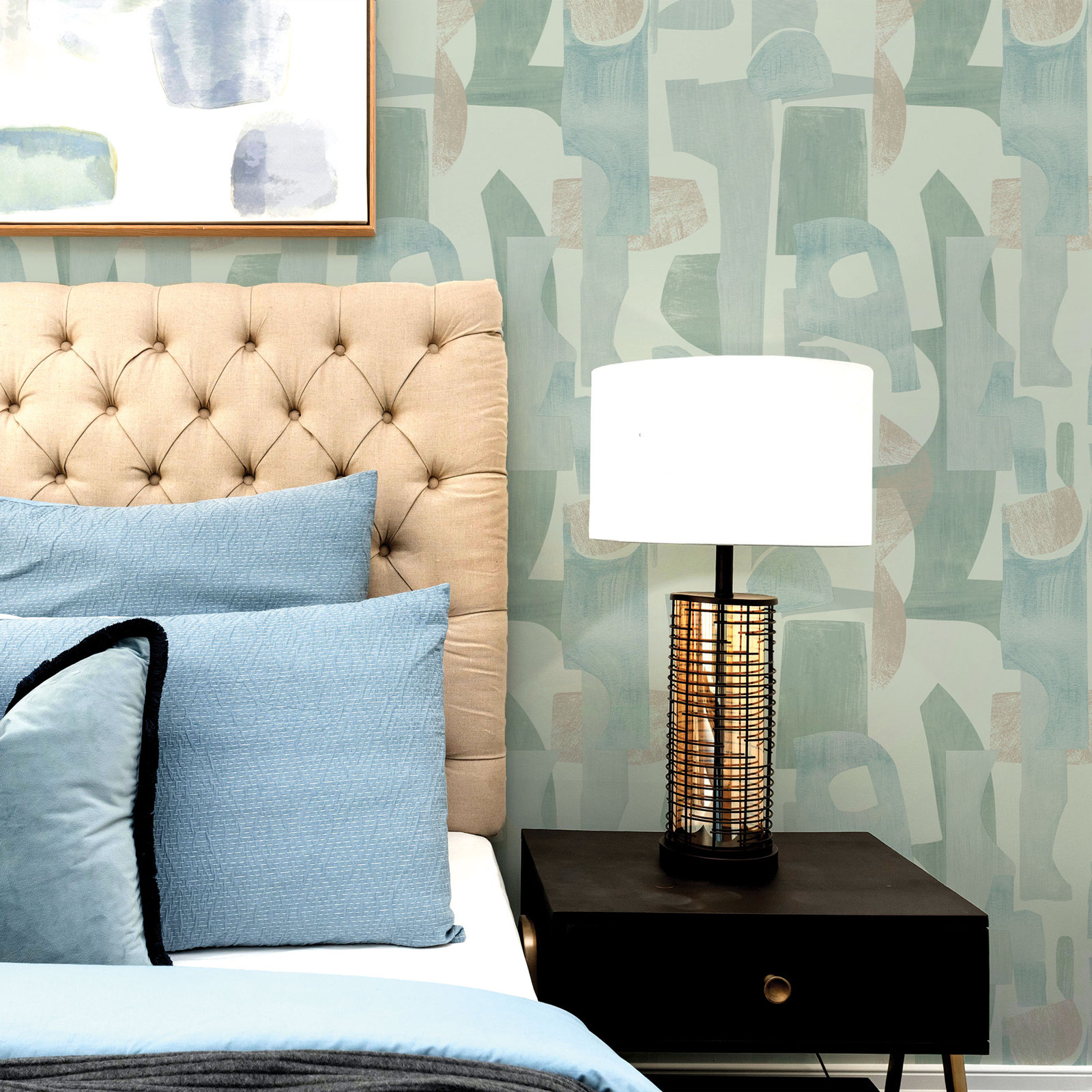 Tariq Self-Adhesive Wallpaper Roll, Green
