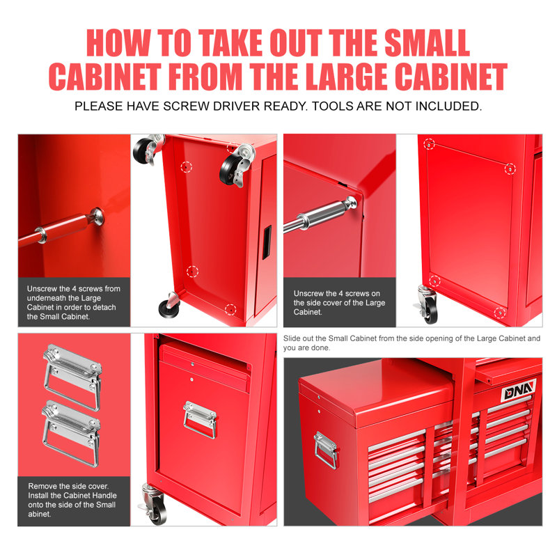 Armoire à outils 2 pièces 2-en-1