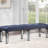 Dark Navy Velvet Bench With Mirrored Leg Inlays For Bedroom Delight And Allure Magnetism