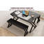 Ensemble de table de salle à manger pour 4 personnes, table de cuisine avec 2 bancs - Ensemble de salle à manger rectangulaire avec structure en métal robuste, peu encombrant pour la cuisine / salle à manger / appartement-1852338596