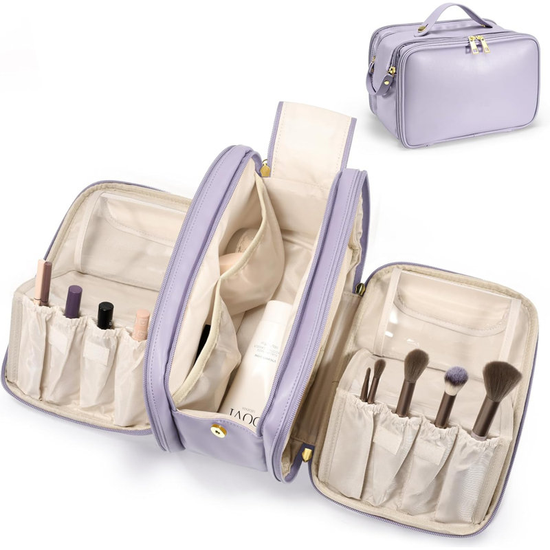 Organisateur de maquillage de voyage, Mauve