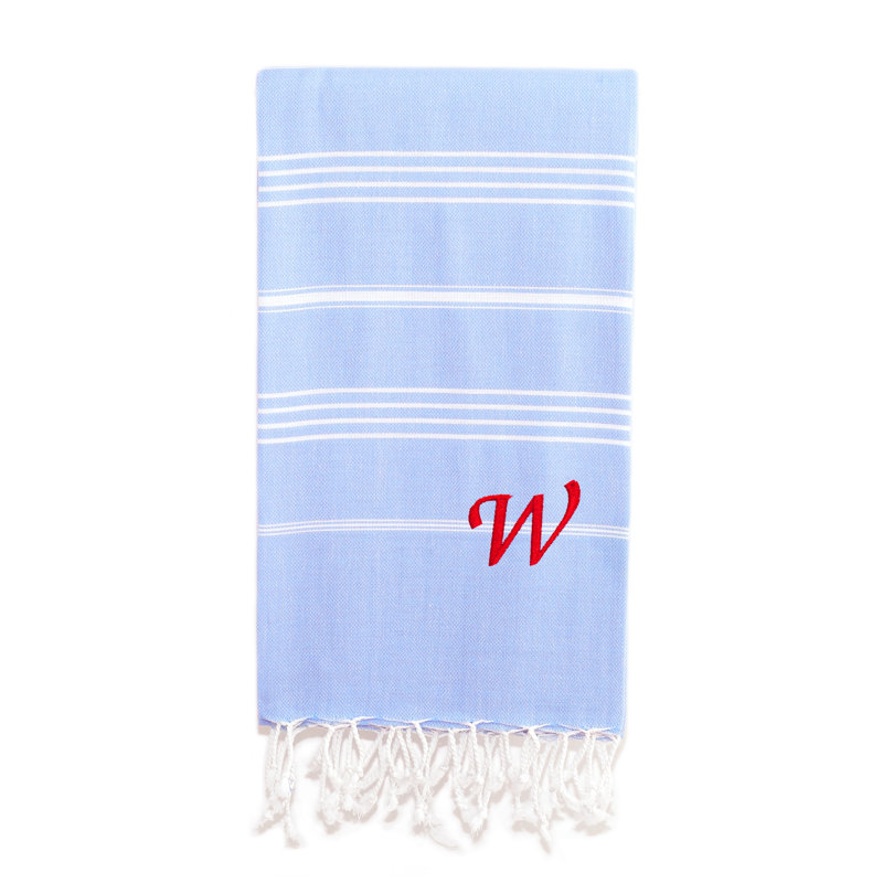 Serviette de plage 100% coton Pestemal Lucky, Crème / Blanc, W