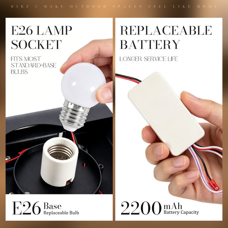 Lanterne solaire extérieure étanche IP65, lampadaire DEL extérieur