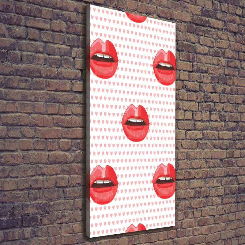 Red Lips - Wrapped Canvas Print