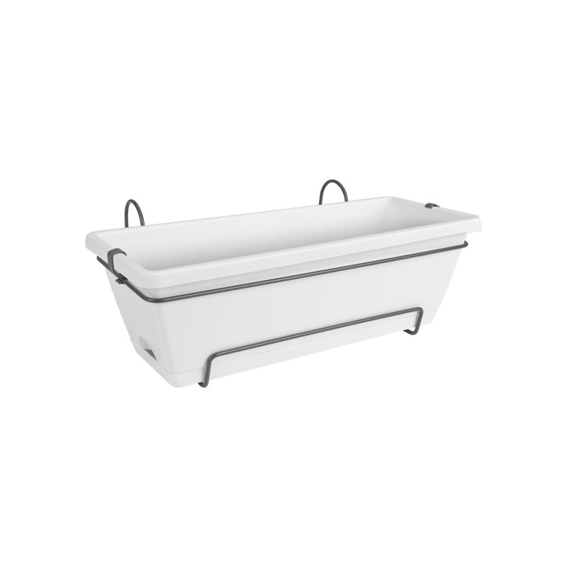 Barcelona Railing Planter, White