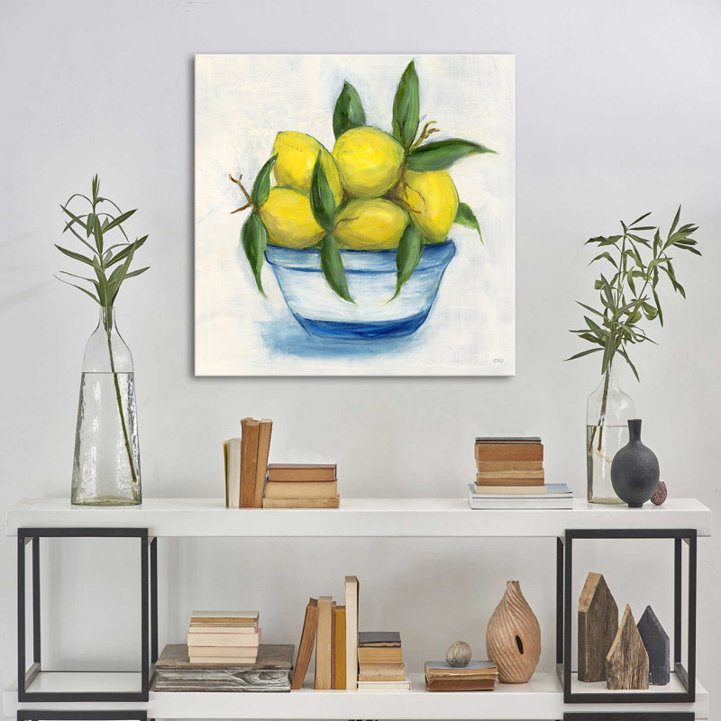 "Sicillian Lemons I" par Marilyn Dunlap, reproduction sur toile, H 18 po x l 18 po x P 1 po