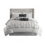 7 Piece Tufted Comforter Set Grey King