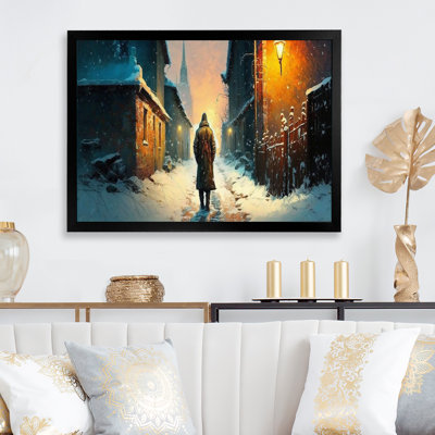 «City pendant l'hiver II», reproduction sur toile