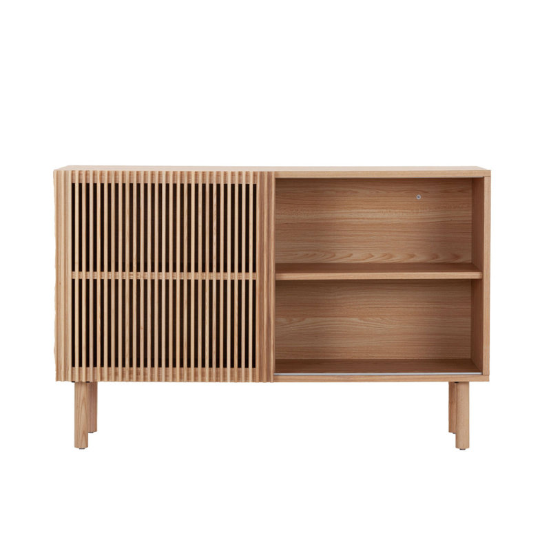 Buffet moderne avec 4 armoires, armoire de rangement, meuble télé, conception anti-basculement et grand comptoir