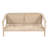 Avalon  Modern Coastal Acacia Wood and Wicker Outdoor Loveseat with Cushions