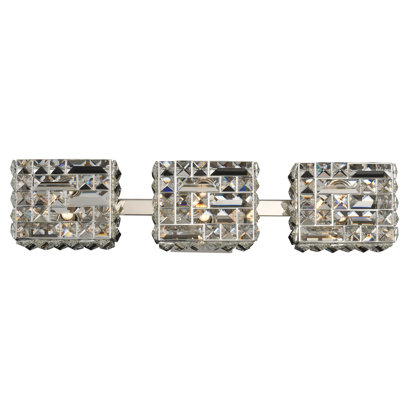 Luminaire de meuble-lavabo en nickel poli clair 3 lumières Marazzi Allegri