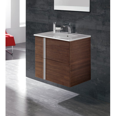 Finton 24'' Single Bathroom Vanity with Ceramic Top