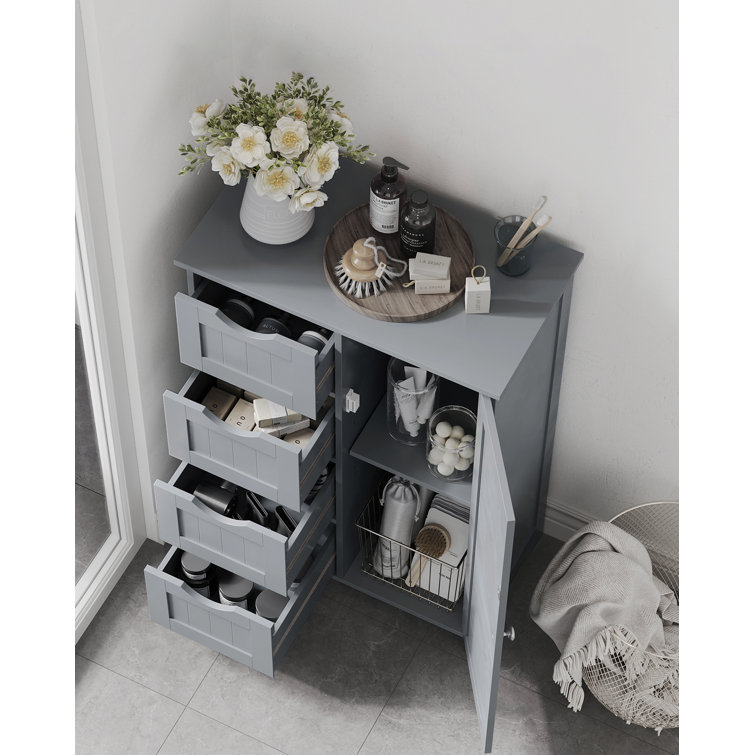 Manhattan 21.7 W x 31.9 H Cabinet Beachcrest Home Finish: Mystic Gray