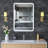20" W x 28" H Fruzsina Modern Iron Framed Surface/Recessed Mount Medicine Cabinet with Mirror, Adjustable Glass Shelves, Dimmable Lighting, Anti-Fog and Memory Function for Makeup, Shaving or Bathroom Vanity Storage-44390085-31414135-22975068