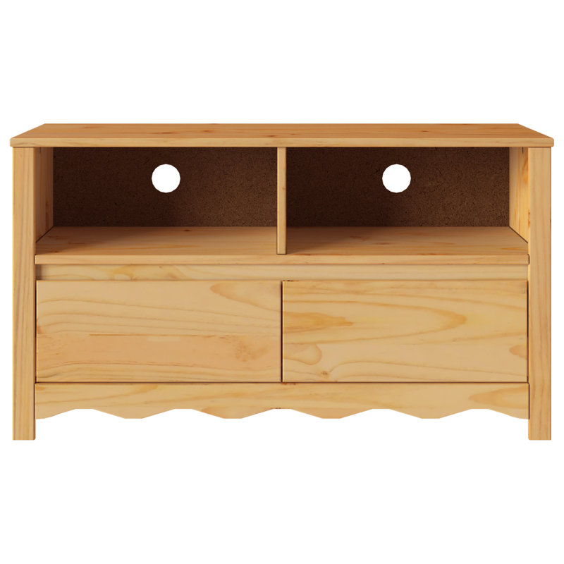 Unfinished TV Stand for TVs up to 40", Oak, Solid Wood