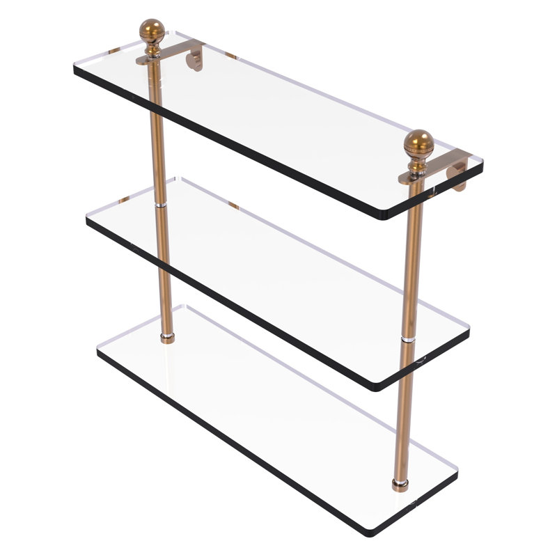 Morosini 3 Piece Tiered Shelf, 16", Brushed Bronze