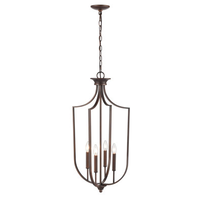4 - Light Dimmable Lantern Geometric Chandelier