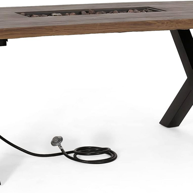 Table d'extérieur d'extérieur au propane pour foyer d'extérieur au propane en béton - 40 000 BTU (couvercle de réservoir non inclus)