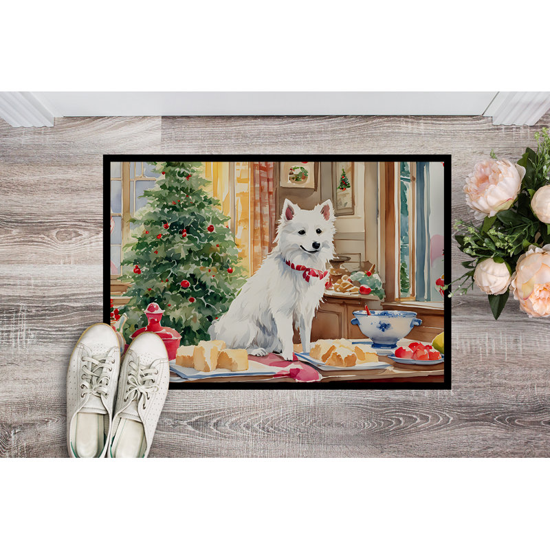Paillasson japonais Spitz Christmas Cookies DAC3832, L 24 po x L 36 po