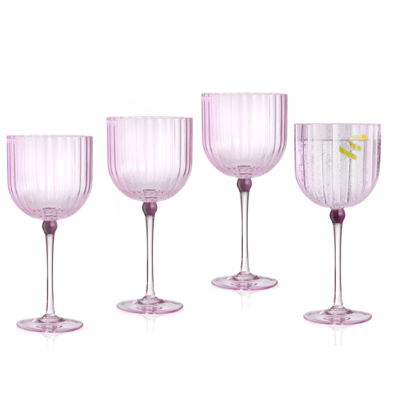 Ensemble de 4 verres à pied Cranberry
