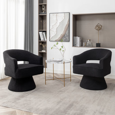 Fauteuil demi-tonneau pivotant de 28 po Kenzlee