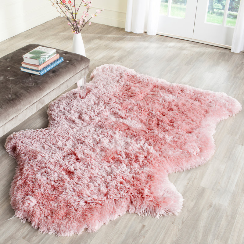 Gentas Hand Tufted Solid Color Shag Performance Area Rug, Rectangle 2 pi 6 po x 4 pi