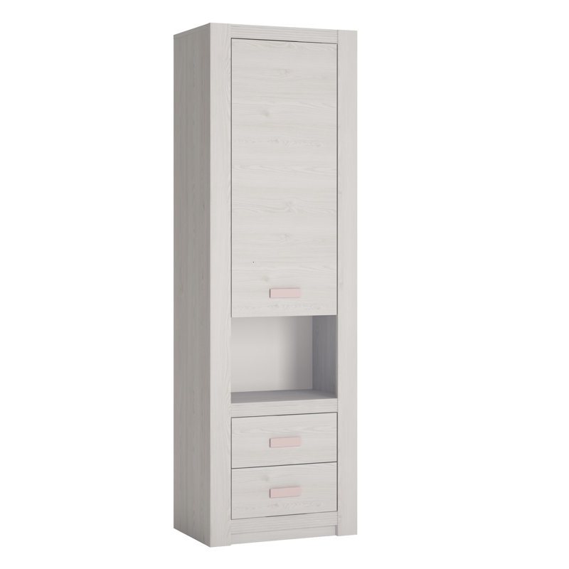 Hanley 58cm Wardrobe, White/Pink