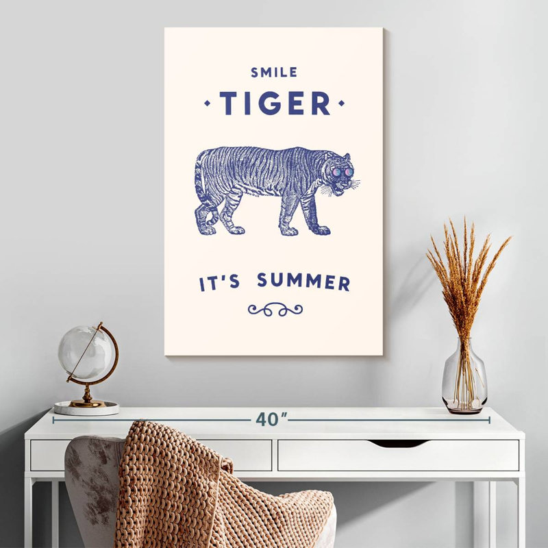 Brampt Smile Tiger It's Summer, 30" H x 20" W