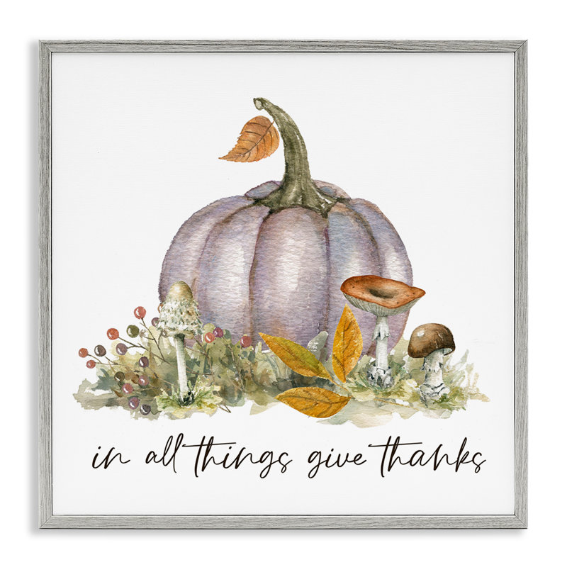 «Donner grâce», citrouilles, art de la giclée encadrée par Livi Finn, Estampe numérique Farmhouse, H 12 po x l 12 po