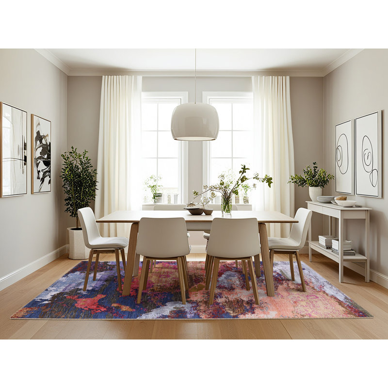 Abstract Indoor Rug, Rectangle 7' x 10'