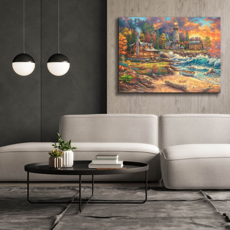 «Providence By The Sea» par Chuck Pinson, art mural sur toile, H 40 po x l 54 po x P 1,5 po