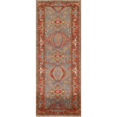 Tapis de couloir oriental géométrique 3x8
