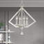 Lustre géométrique à 4 lumières avec détails en cristal Djanae-1283477884