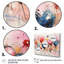 Rose et bleu cœur Pop Art 1 - Art mural Pop Art-1852361729-1852361733