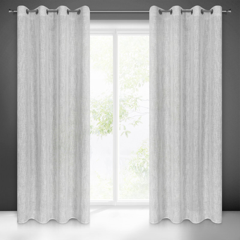 Kavya Semi -transparent Curtains Single Panel, Grey