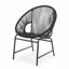 Chaise d'extérieur en osier de patio, rotin PE sarcelle et structure en fer, ensemble de 2