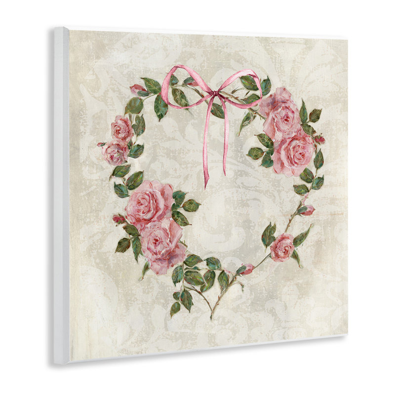 Plaque murale Garden Heart Wreath, design par Sally Swatland