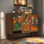 Buffet rétro avec peinture abstraite-1990002624
