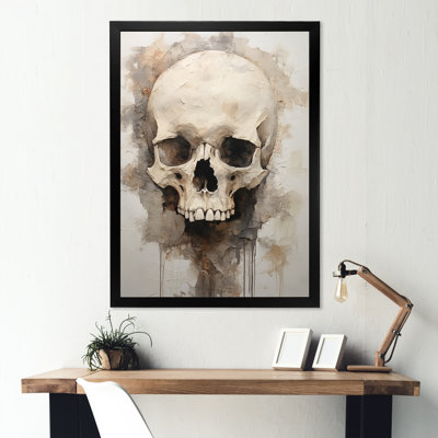 «Skeletal Elegance - Skull», art encadré