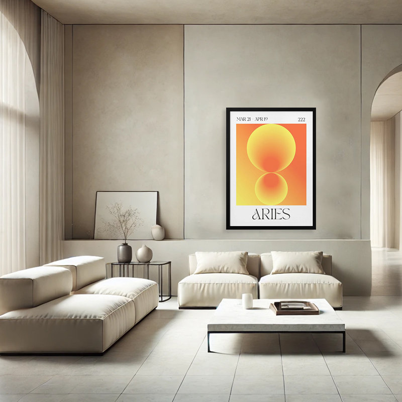 Pop Art & Retro "Aries" Framed Print Wall Art, 40" H x 30" W
