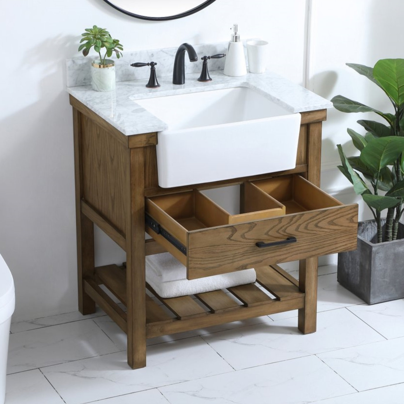 Pelaghia 30'' Single Bathroom Vanity, Driftwood