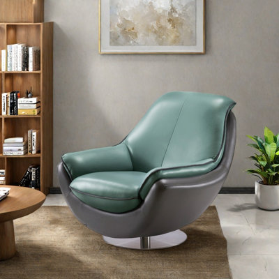 Curved swivel chair