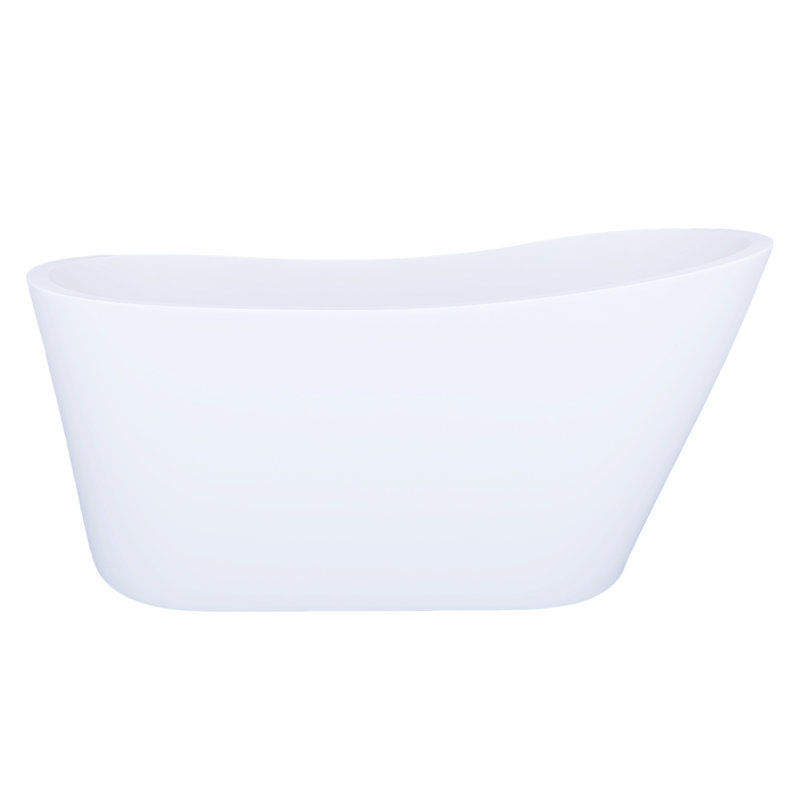 67 po X 30 po. Baignoire de trempage autoportante en acrylique blanc brillant