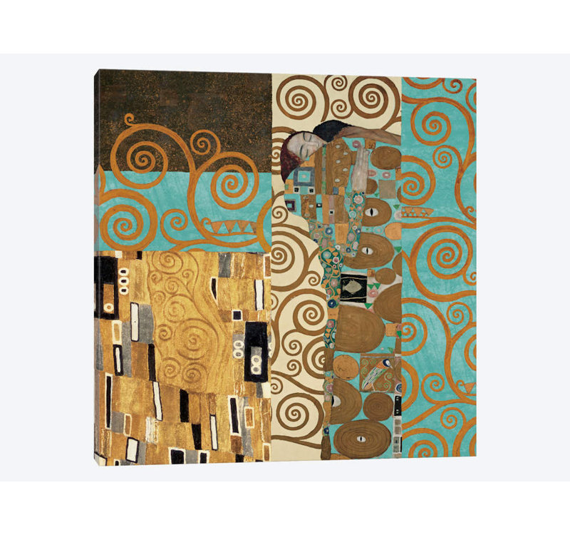 « klimt, 150 anniversaire iii » par gustav klimt,, reproduction d’impression sur toile tendue, H 48 po x l 48 po x P 1,5 po