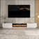 109'' W 2-Drawer TV Stand Media Console With Electric Fireplace Heater