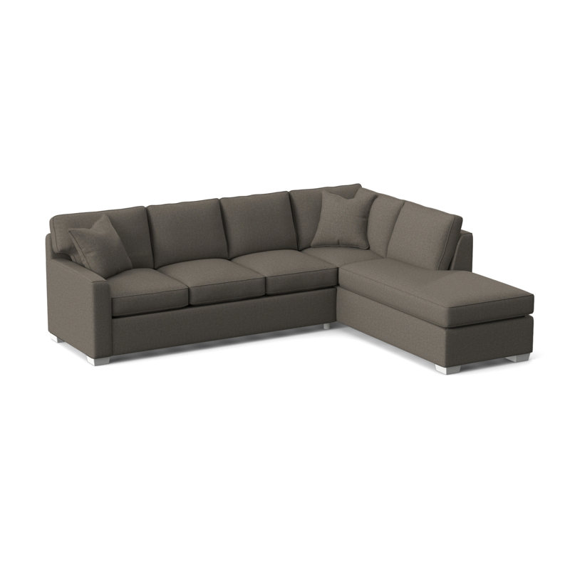 Frye Chaise Sectional, Right Hand Facing, Frost White, Gray Sugar Performance; 0863-84
