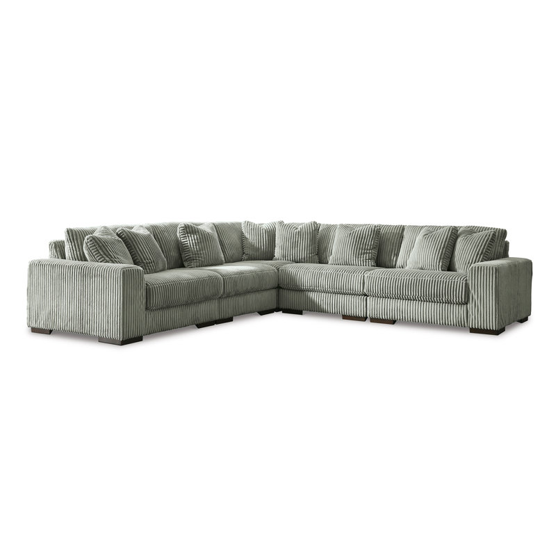 Canapé modulaire Lindyn, Polyester à 100 % brouillard